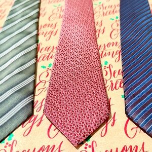 Ermenegildo Zegna Green, Red, and Blue Ties Collection